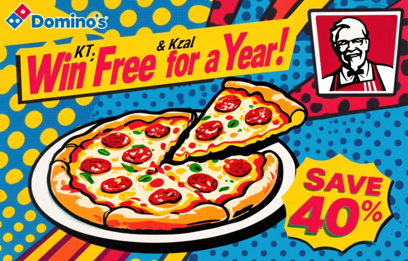 Domino's & KFC Deals: Win Free Pizza for a Year, Save 40%