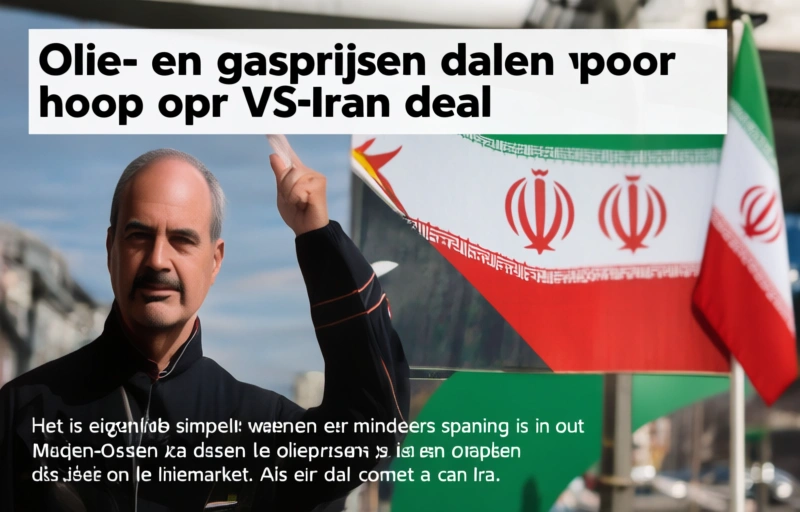 Visuele weergave van Olie- en gasprijzen dalen door hoop op VS-Iran deal
