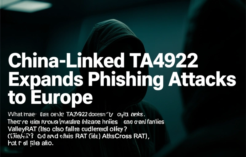 Visual representation of China-Linked TA4922 Expands Phishing Attacks to Europe