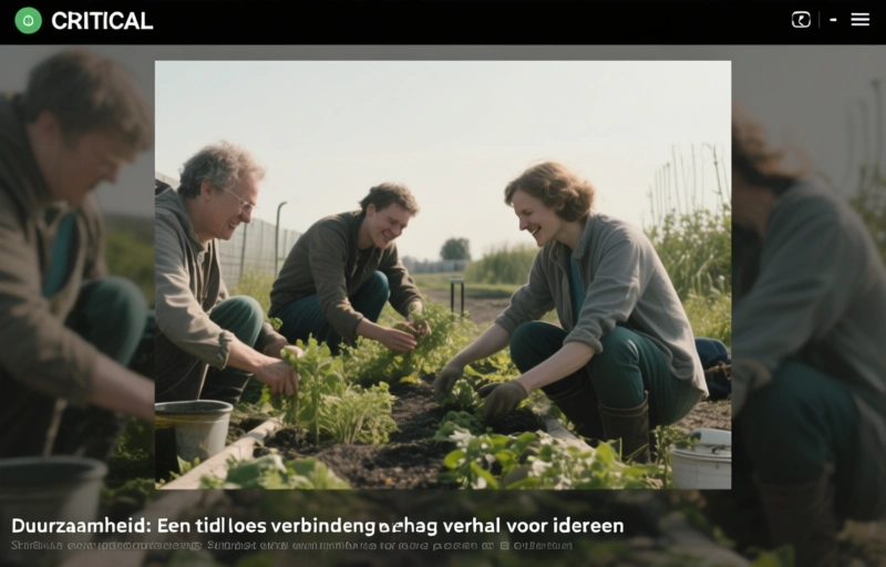 Duurzaamheid: Een tijdloos verbindend verhaal voor iedereen