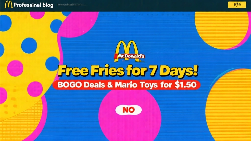 McDonald's Free Fries for 7 Days! BOGO Deals & Mario Toys for $1.50