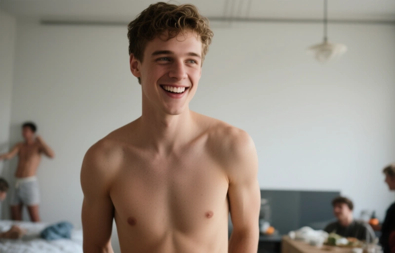 Liam Henry nackt: Junges Model begeistert