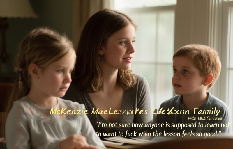 Visual representation of McKenzie Mae Learns Her Lesson with Family Strokes