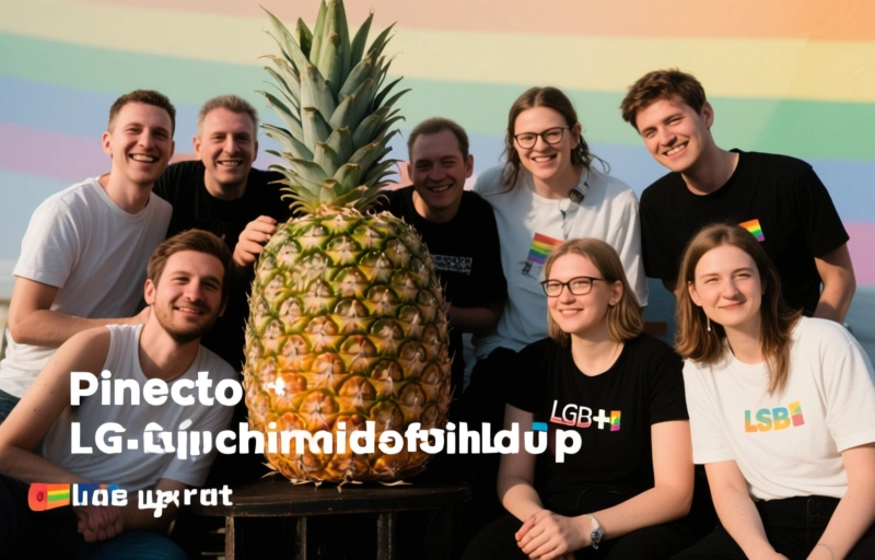 Visuelle Darstellung von Pineapple Support und Stripchat starten LGBTQ-Selbsthilfegruppe