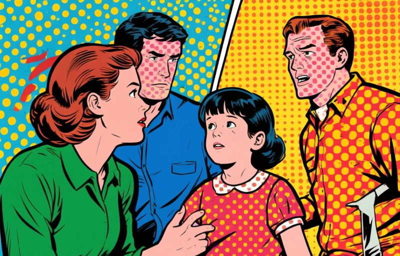 Visuelle Darstellung von Familie mit Kleinkind auf Gehweg in Las Vegas angefahren