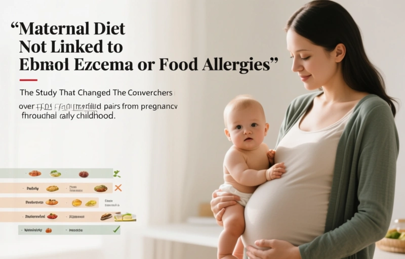 Visual representation of Maternal Diet Not Linked to Infant Eczema or Food Allergies