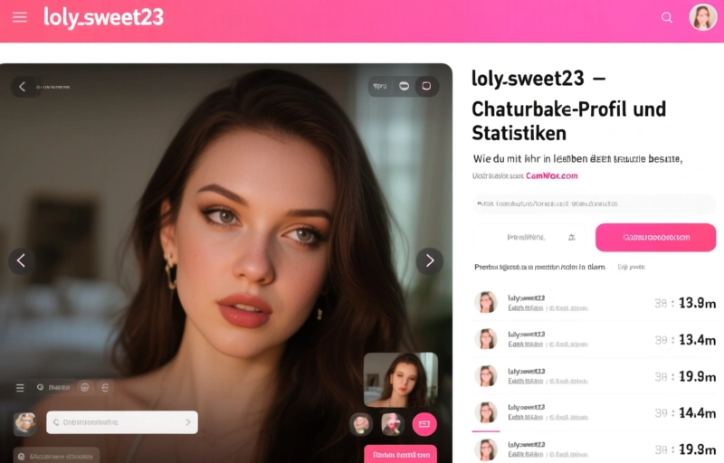Visuelle Darstellung von loly_sweet23 – Chaturbate-Profil und Statistiken
