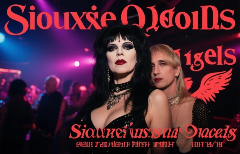 Visuelle Darstellung von Siouxsie Qs Dangerous Angels Party am Sonntag