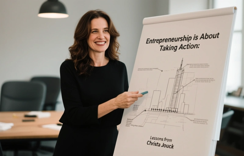 Visual representation of Entrepreneurship is About Taking Action