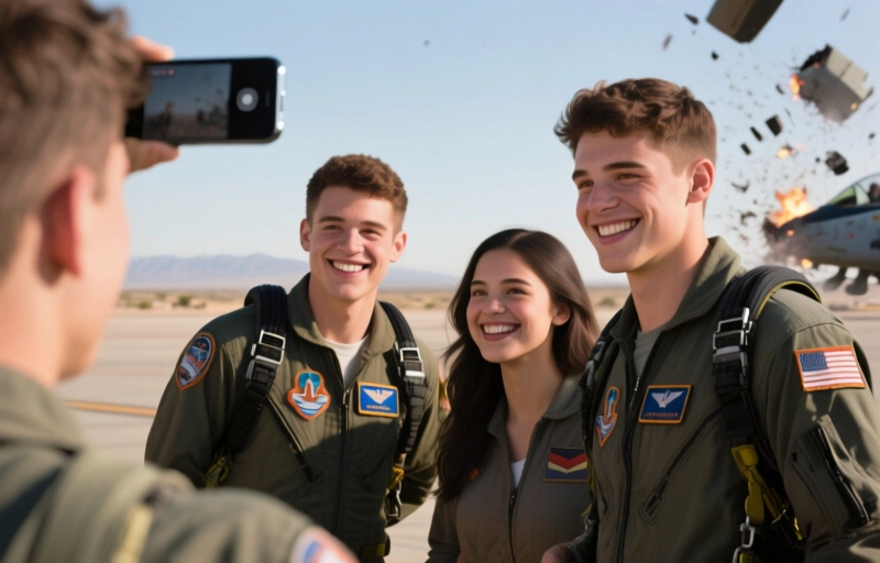 Piloto de Nellis se eyecta antes de estrellarse en California