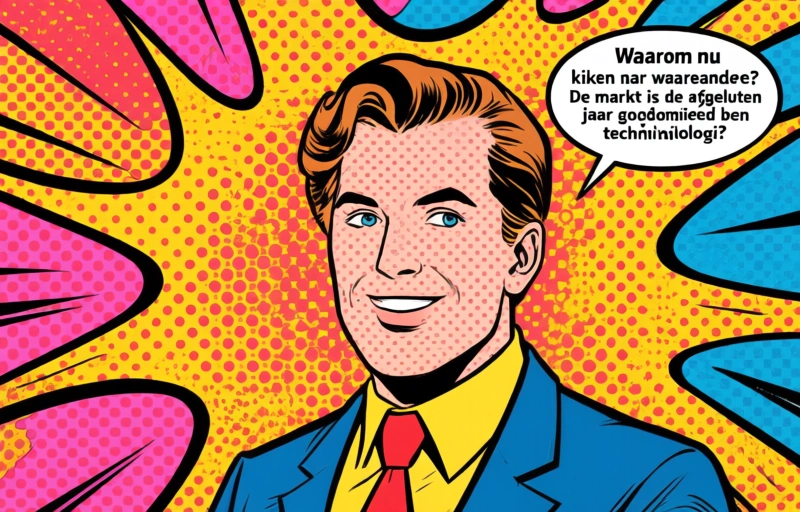 Visuele weergave van Waardeaandelen met winstkracht na 3500% stijging