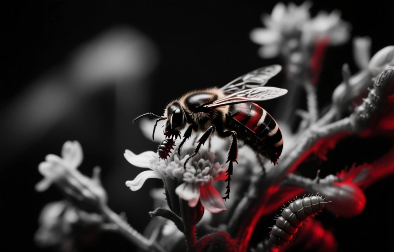 Beetle Larvae Deceive Bees by Mimicking Flowers