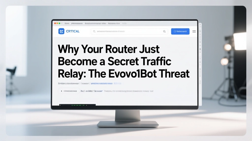 Why Your Router Just Became a Secret Traffic Relay: The Evooo1Bot Threat