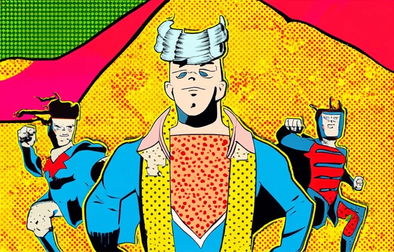 Visuele weergave van Superhelden en Ninja's