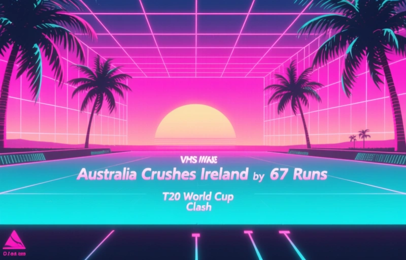 Australia Crushes Ireland by 67 Runs in T20 World Cup Clash