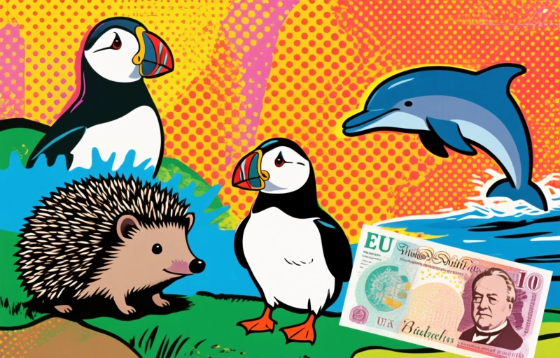 Wildlife on UK Banknotes: Hedgehogs, Puffins, and Dolphins Replace Icons?