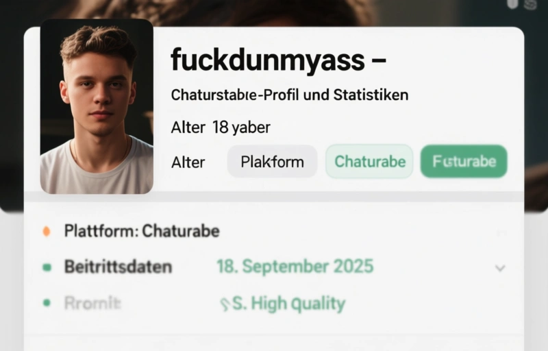 Visuelle Darstellung von fuckdunmyass – Chaturbate-Profil und Statistiken