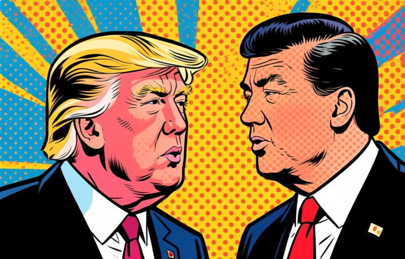 Visuele weergave van Navigeren door Spannende Trump-Xi Onderhandelingen voor Beleggers