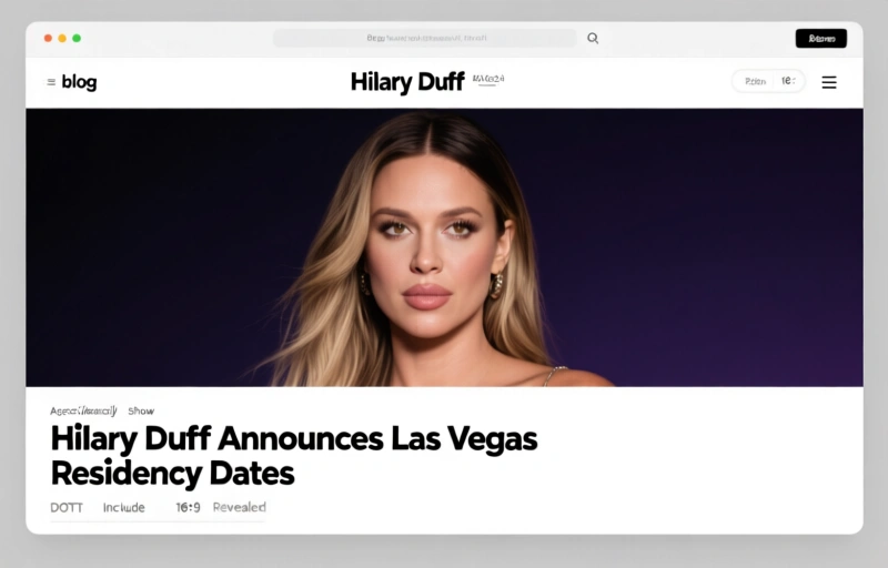 Hilary Duff Announces Las Vegas Residency Dates