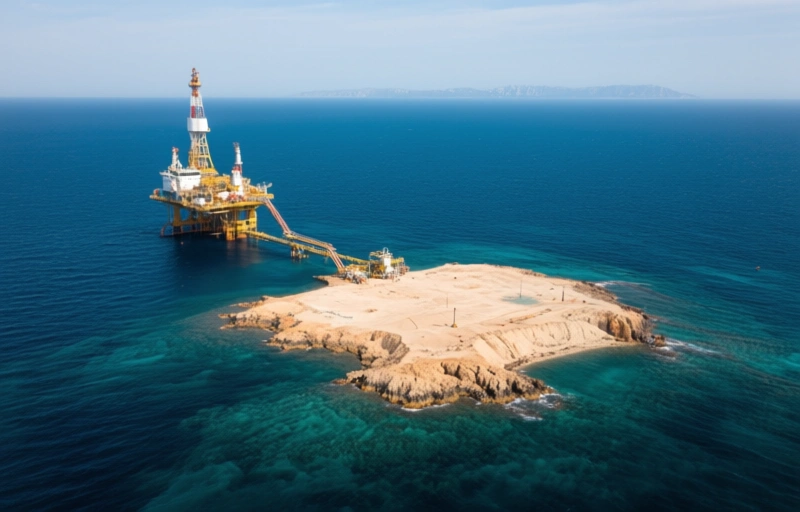 Visuele weergave van Leviathan-gasveld weer actief