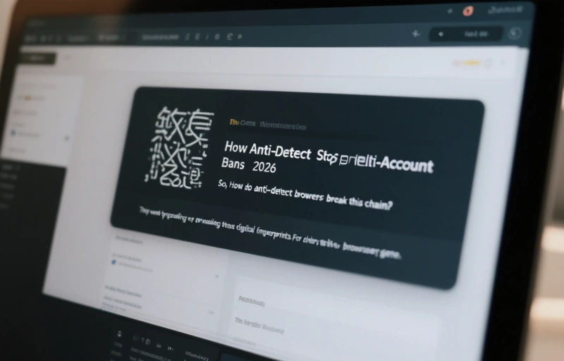 Visual representation of How Anti-Detect Browsers Stop Multi-Account Bans in 2026