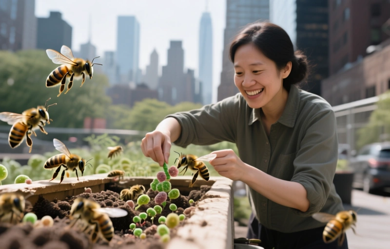 Urban Bee Gut Microbes Reveal City Ecosystem Health