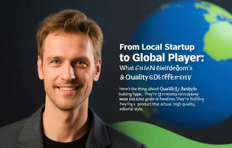 Visual representation of From Local Startup to Global Player
