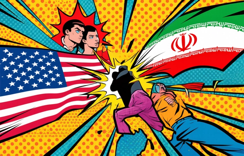 Visuele weergave van Straat van Hormuz geblokkeerd na VS-Iran conflict