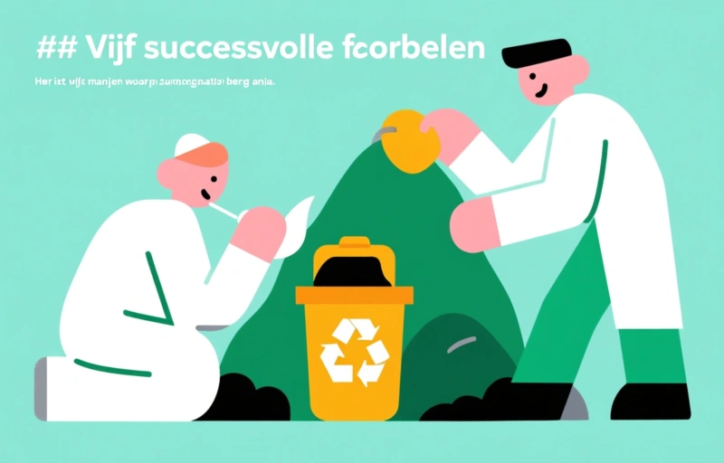 Visuele weergave van 175 zorgorganisaties strijden tegen afvalberg