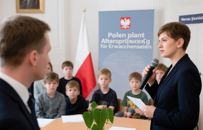 Visuelle Darstellung von Polen plant Altersprüfung für Erwachsenenseiten