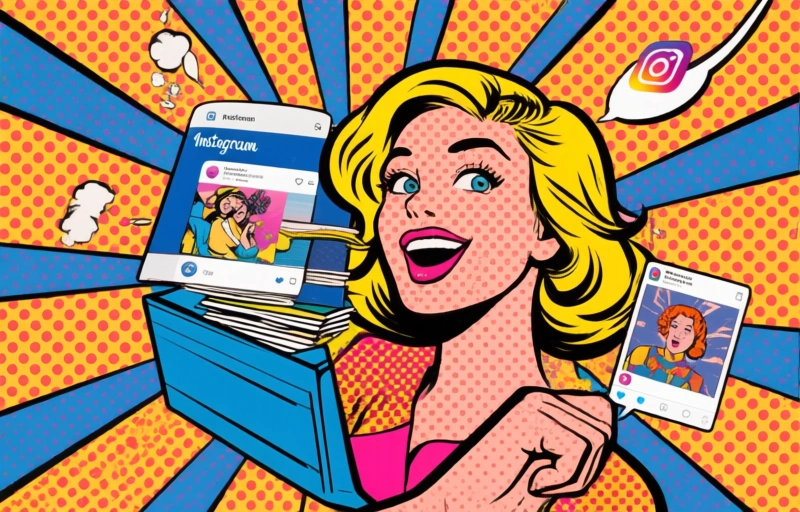 Visuele weergave van Instagram Instants