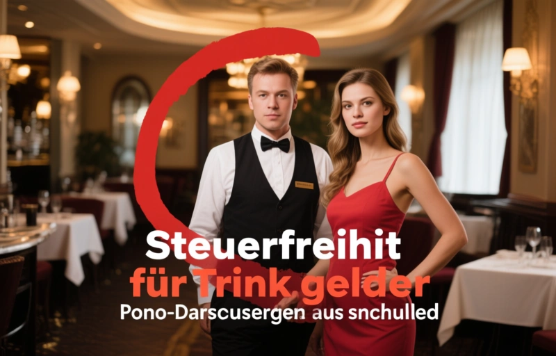 Visuelle Darstellung von Steuerfreiheit fĂĽr Trinkgelder