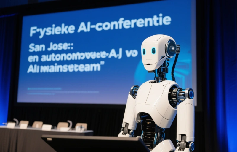 Visuele weergave van Fysieke AI-conferentie in San Jose