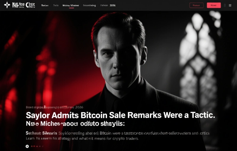 Saylor Admits Bitcoin Sale Remarks Were a Tactic