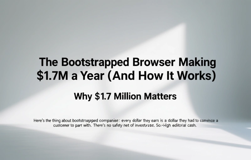 Visual representation of The Bootstrapped Browser Making $1.7M a Year (And How It Works)