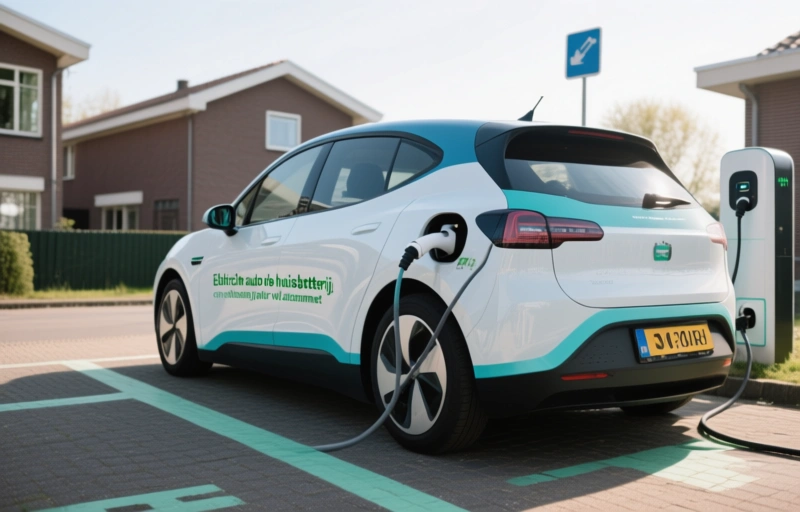 Visuele weergave van Elektrische auto als thuisbatterij