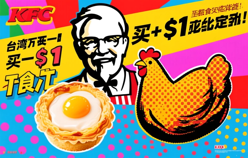 KFC Taiwan Deals: Buy One Get One Free Egg Tarts + $1 Chicken