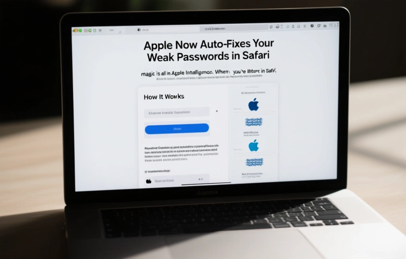 Visual representation of Apple Now Auto-Fixes Your Weak Passwords in Safari