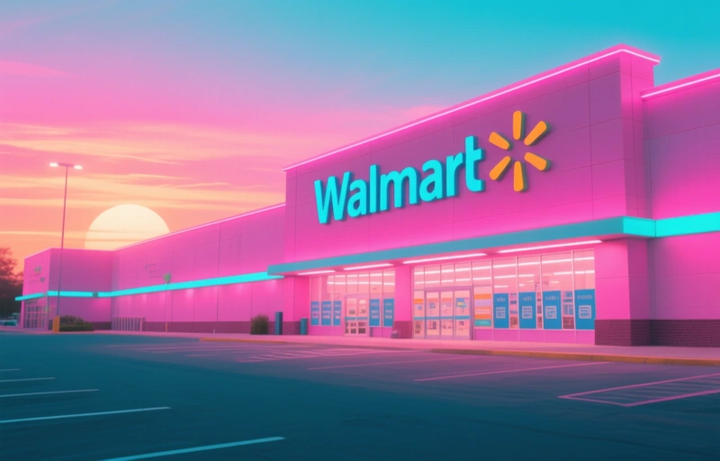 Visuele weergave van Walmart sluit winkel