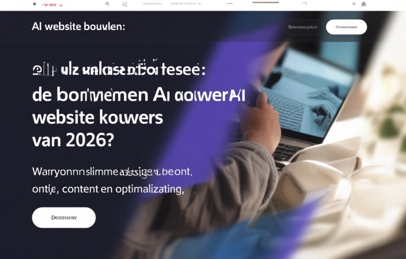 Visuele weergave van AI website bouwen