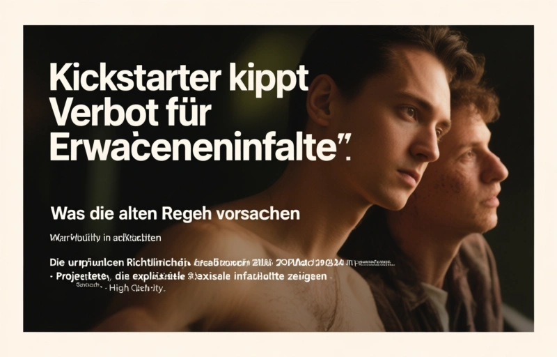 Visuelle Darstellung von Kickstarter kippt Verbot für Erwachseneninhalte